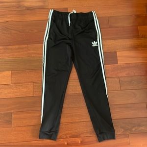 Youth large adidas sweatpants black and white